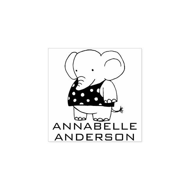 Tampons Encreurs Timbre adorable des éléphants (Impression)
