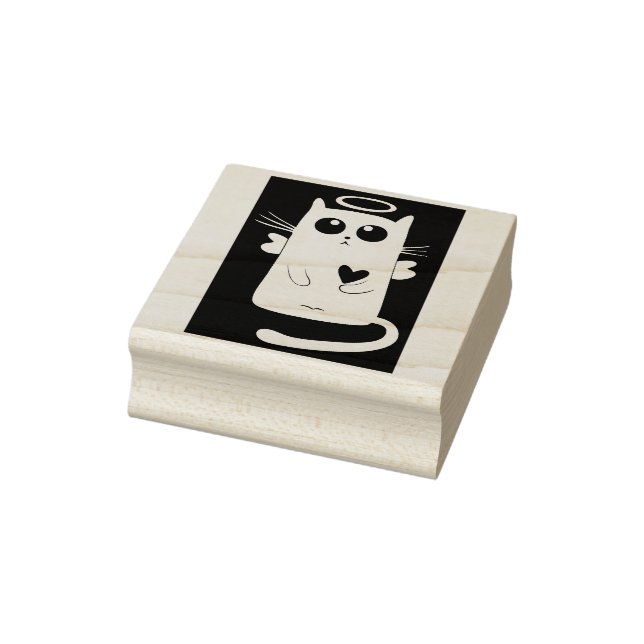 Tampons Encreurs timbre art chat ange (Tampon)