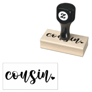 Tampons Encreurs Timbre Cousin Heart Wood Art