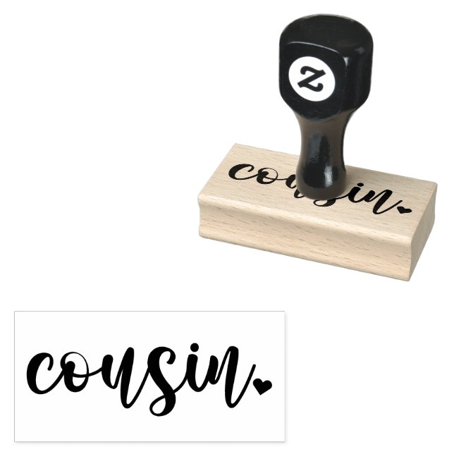 Tampons Encreurs Timbre Cousin Heart Wood Art (Tamponné)