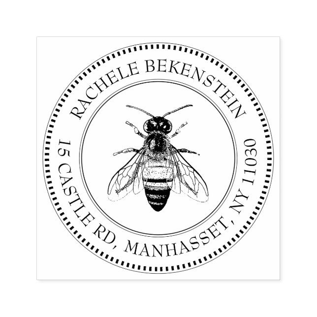 Tampons Encreurs Timbre d'abeilles apicoles avec encre d'or (Impression)