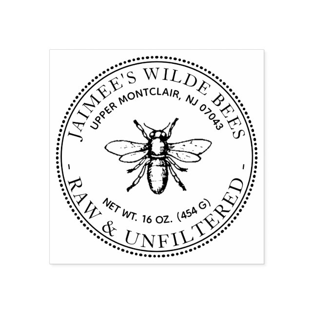 Tampons Encreurs Timbre d'abeilles héraldique de miel (Impression)