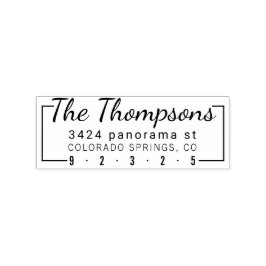 Tampons Encreurs Timbre d'adresse de retour avec lignes d'adresse