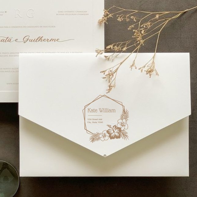 Tampons Encreurs Timbre d'adresse de retour Hawaii (Créateur téléchargé)