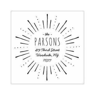 Tampons Encreurs Timbre d'adresse du monogramme de démarrage