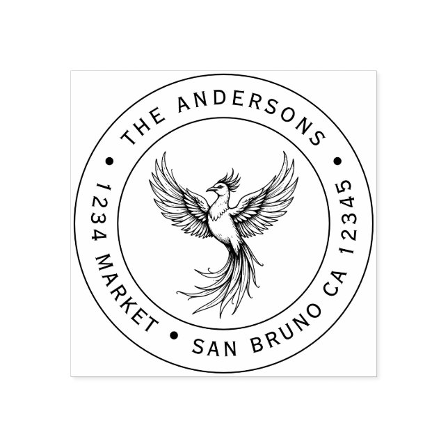 Tampons Encreurs Timbre d'adresse montante Phoenix (Impression)