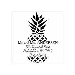 Tampons Encreurs Timbre d'adresse tropicale   timbre à ananas
