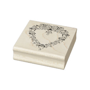 Tampons Encreurs Timbre d'art de bordure motif en forme de coeur