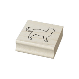 Tampons Encreurs Timbre d'art de chat simple et debout