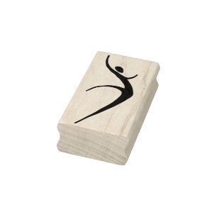 Tampons Encreurs Timbre d'art de danse moderne femme en caoutchouc