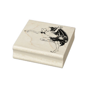 Tampons Encreurs Timbre d'art de l'illustration du démon dansant