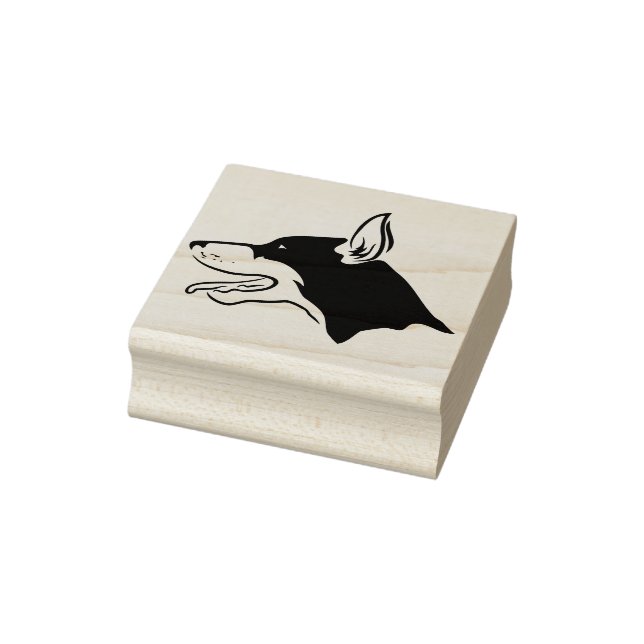 Tampons Encreurs timbre d'art du profil dobermann (Tampon)