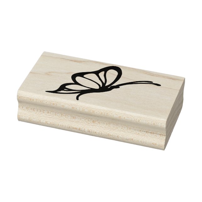 Tampons Encreurs timbre d'art du profil papillon (Tampon)