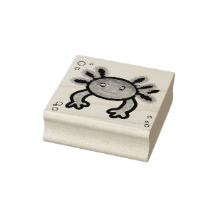 Tampons Encreurs Timbre d'art en bois Axolotl