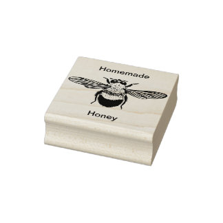 Tampons Encreurs Timbre d'art en bois d'abeille