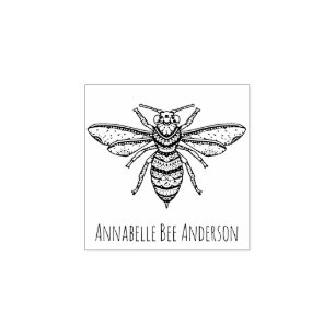 Tampons Encreurs Timbre d'art en bois d'abeilles