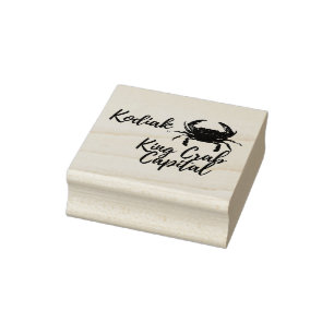 Tampons Encreurs Timbre d'art en bois de crabe de Kodiak