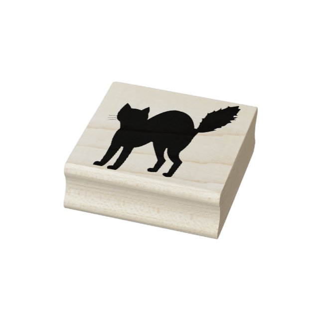 Tampons Encreurs Timbre d'art en silhouette de chat effrayé (Tampon)