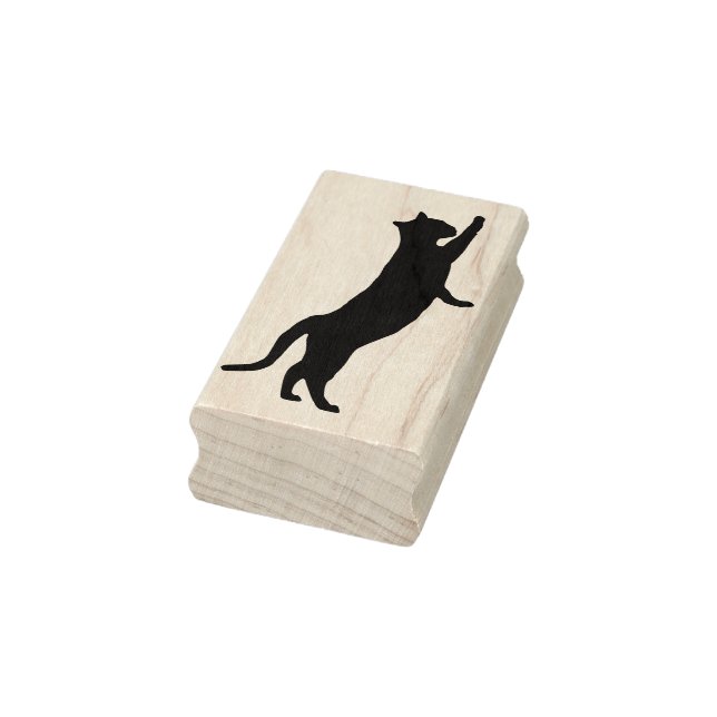 Tampons Encreurs Timbre d'art en silhouette de chat étiré (Tampon)