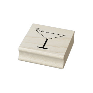 Tampons Encreurs Timbre d'art en verre Martini