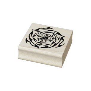 Tampons Encreurs timbre d'art rose de la tribu yin yang