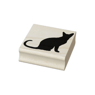 Tampons Encreurs timbre d'art silhouette de chat siamois