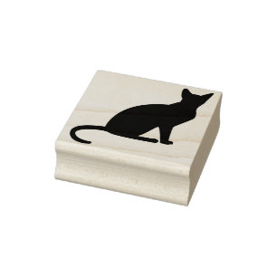 Tampons Encreurs timbre d'art silhouette de chat siamois
