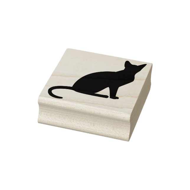 Tampons Encreurs timbre d'art silhouette de chat siamois (Tampon)
