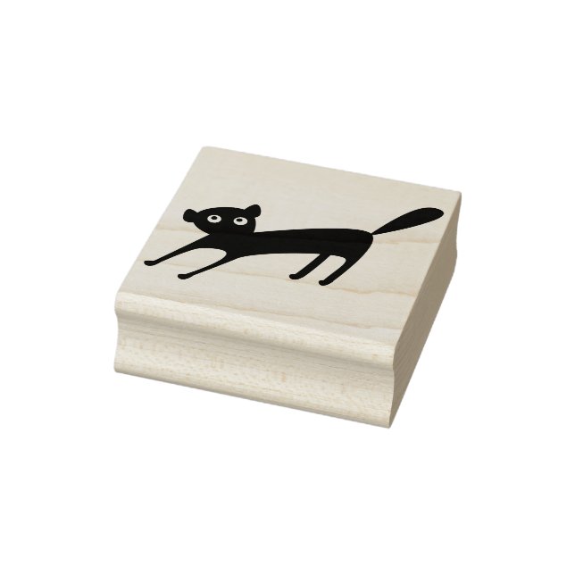 Tampons Encreurs timbre d'art silhouette de dessin animé de chat (Tampon)