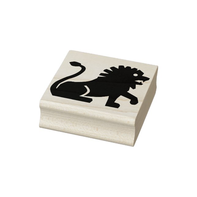 Tampons Encreurs timbre d'art silhouette de lion (Tampon)