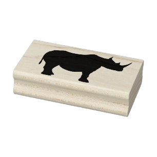 Tampons Encreurs timbre d'art silhouette rhino