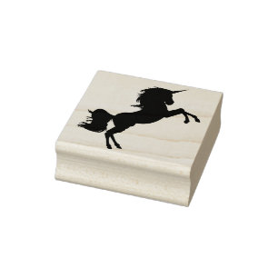 Tampons Encreurs timbre d'art silhouette unicorne