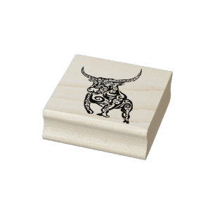 Tampons Encreurs timbre d'art taureau tribal