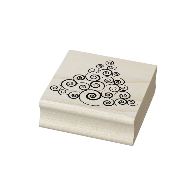 Tampons Encreurs timbre d'art tourbillonne à l'arbre de noël (Tampon)