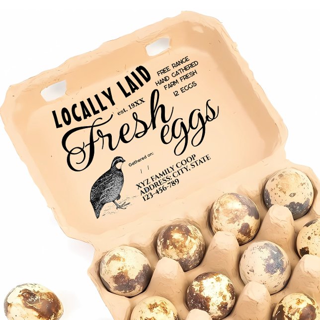 Tampons Encreurs Timbre de boîte d'oeuf de caille personnalisé (Créateur téléchargé)