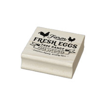 Timbre de carton d'oeuf - Oeufs frais de ferme