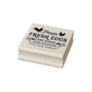 Tampons Encreurs Timbre de carton d'oeuf - Oeufs frais de ferme