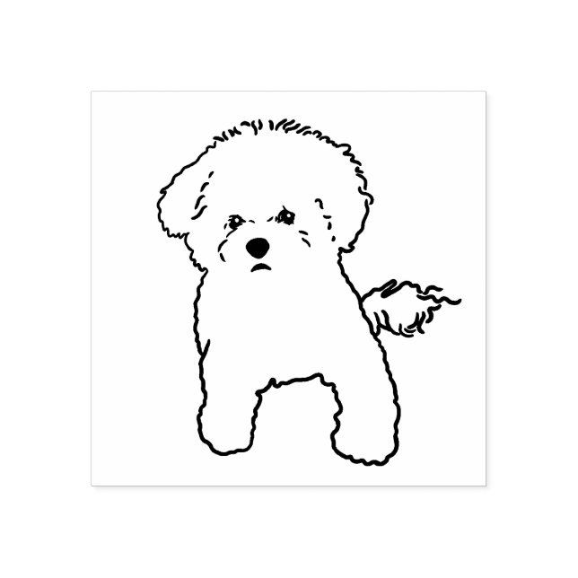 Tampons Encreurs Timbre de chien de Bichon (Impression)
