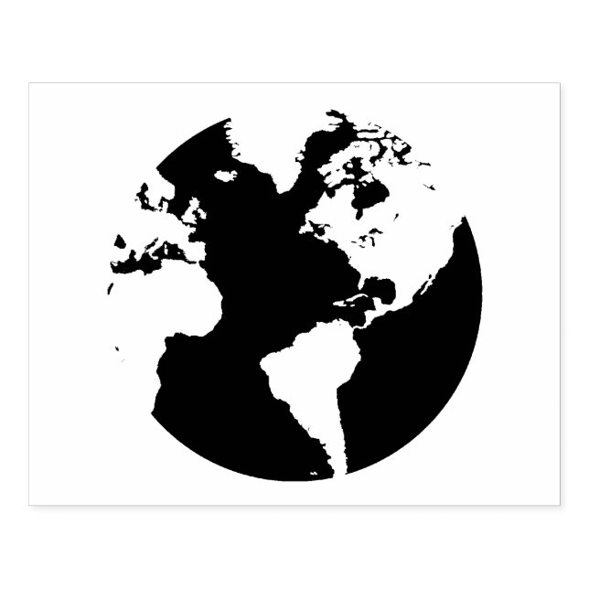 Tampons Encreurs Timbre de conception du continent mondial (Impression)