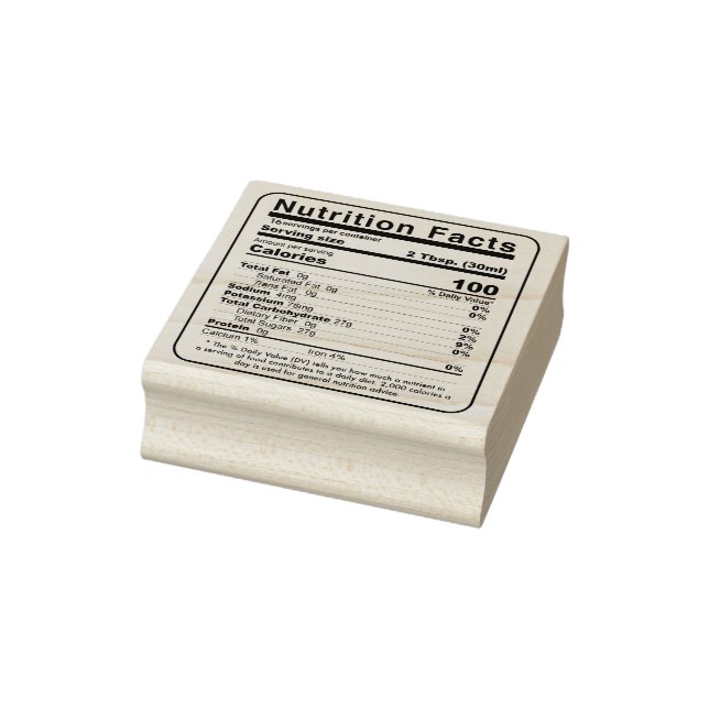 Tampons Encreurs Timbre de la valeur nutritive modifiable du sirop  (Tampon)
