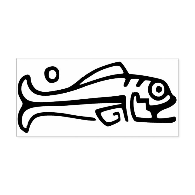 Tampons Encreurs timbre de l'art du poisson tribal (Impression)