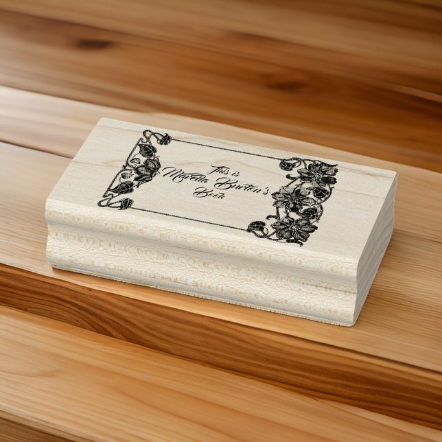 Tampons Encreurs Timbre de propriété des frontières florales (Créateur téléchargé)