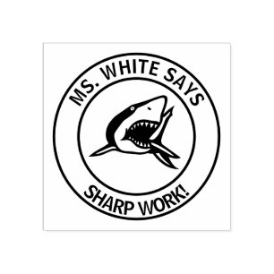 Tampons Encreurs Timbre de travail de requin de l'enseignant