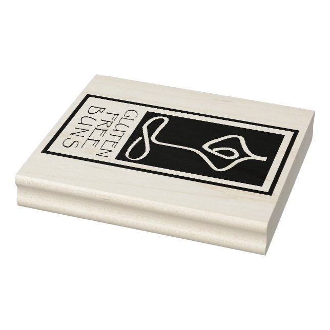 Tampons Encreurs Timbre design humoristique, "Buns sans gluten" (Tampon)