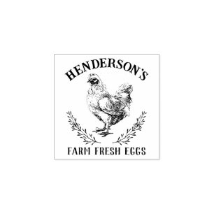 Tampons Encreurs Timbre d'oeuf de poulet rustique
