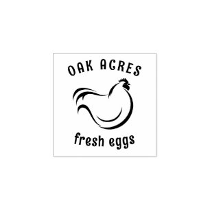 Tampons Encreurs Timbre d'oeuf super moderne monogramme de poulet