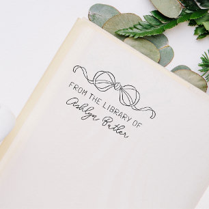 Tampons Encreurs Timbre du livre de bibliothèque personnelle Cute B