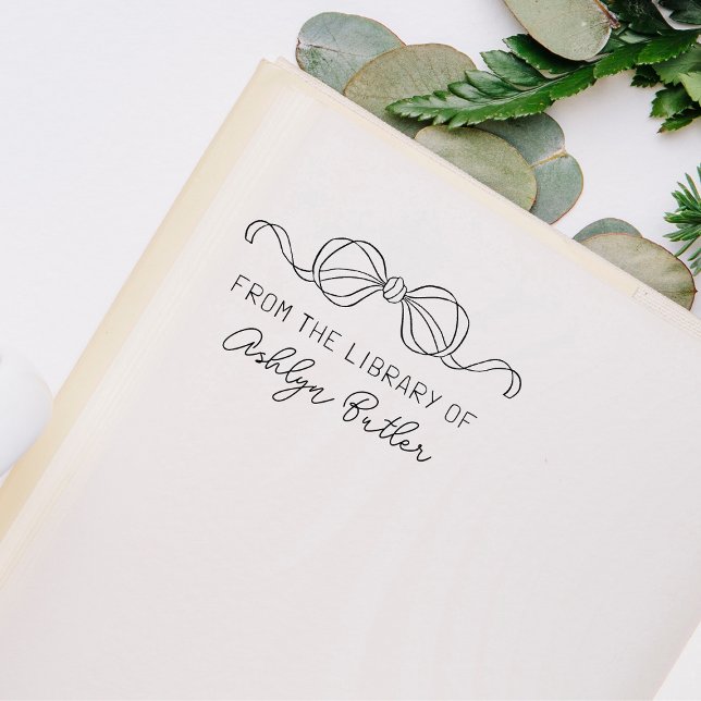 Tampons Encreurs Timbre du livre de bibliothèque personnelle Cute B (Créateur téléchargé)