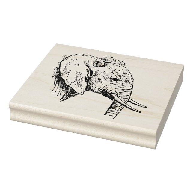 Tampons Encreurs Timbre en bois - Eléphant (Tampon)