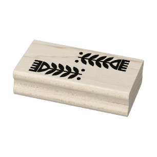 Tampons Encreurs Timbre en bois - Fleurs d'art populaire scandinave